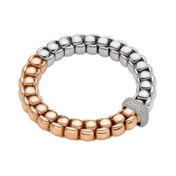 FOPE Luna zweifarbiges Armband mit Pavé Diamanten